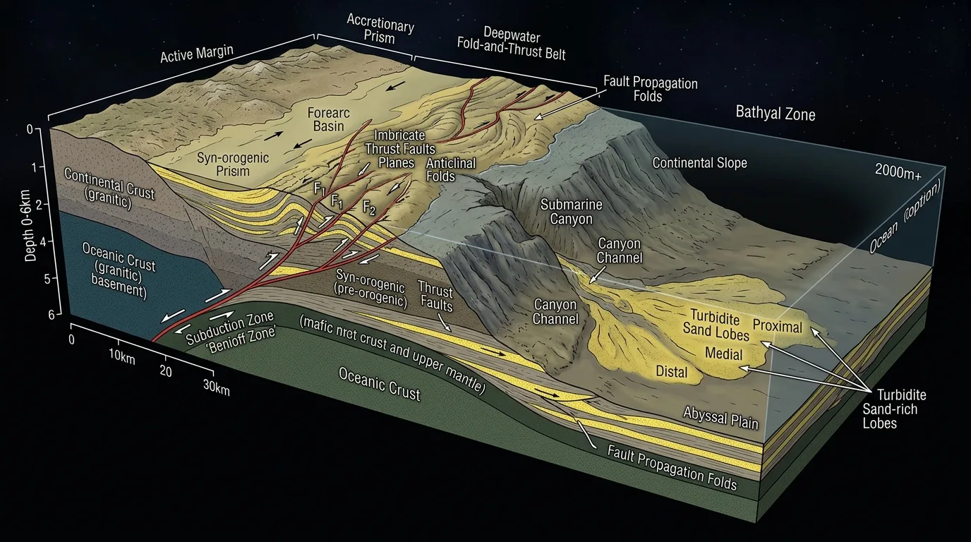 NW Sabah Deepwater Fold and Thrust Belt Conceptual Model
